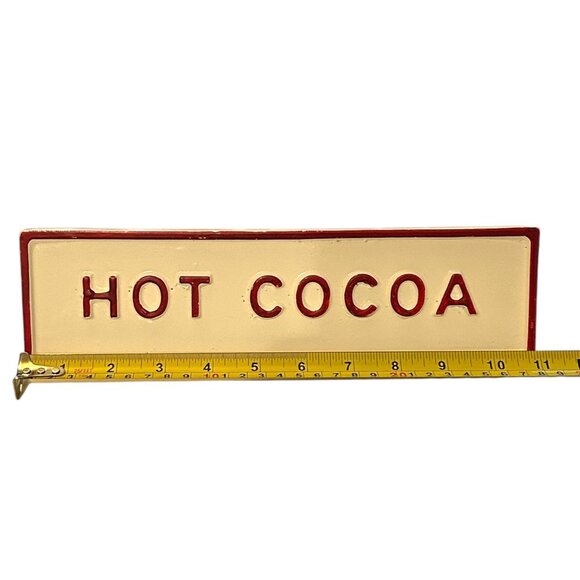 Magnolia Hearth & Hand Metal "Hot Cocoa" sign 11" x 3" Easel - Coffee Station - Picture 7 of 8